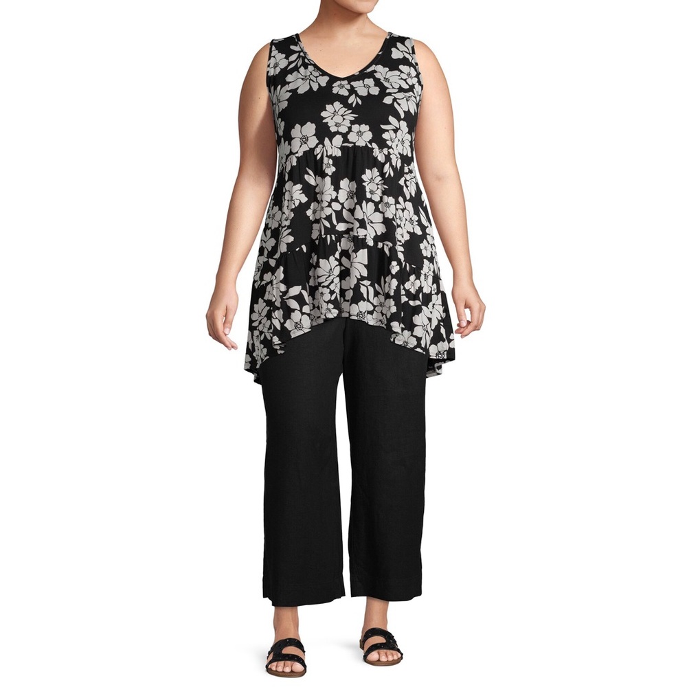 Babydoll Tier Tank, Floral